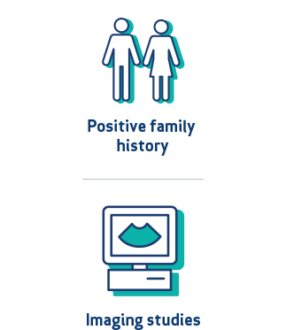 Man and Woman icon and Ultrasound monitor icon