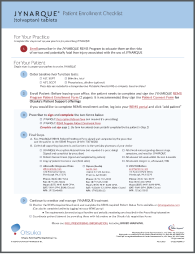 JYNARQUE Prescription Process Checklist Thumbnail